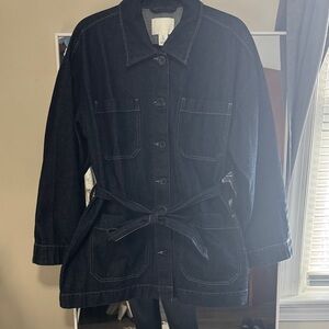 H&M Dark Denim Women's Jacket with Belt
